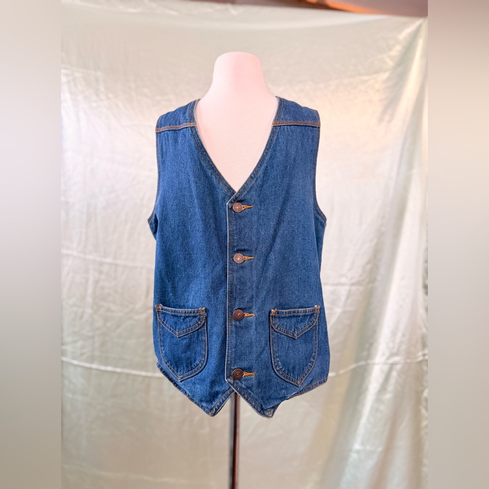 Vintage 90s Gap Denim Vest Size 38